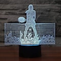 Pikkukuva 6 / 8: WJ 3D Tennis Pöytälamppu Kaukosäätimellä 16 Väriä Yövalo Illuusio Akryyli LED Pöytä Yöpöydän Lamppu Lasten Makuuhuoneen Työpöydän Koriste Syntymäpäivälahja Leikki Lasten