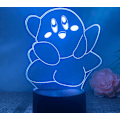 Miniatyrbilde 2 av 2: 3D Nattlys Stjerne Kirby Kreativ USB Berøring Fargerik Fjernkontroll 16 Farger LED Gavelys Stjerne Kirby 2 Svart Berøring Fargerik