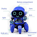 Miniatyrbild 3 av 5: Sexklorig elektrisk dansande liten robotljus popmusik barn pojke flicka robot intelligent leksak