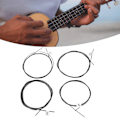 Pikkukuva 11 / 11: Ukulele-kielet Musta Nylon Lämmin Rikkas Ääni Universaali Ukulele Kitara Vaihtokielet