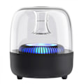 Miniatyrbillede 2 af 7: F7 bluetooth-højttaler transparent farverigt lys  Blå