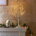 Miniatyrbilde 4 av 5: 24” 2FT 24LT Lighted Birch Tree Battery Powered Timer Warm White LED Artificial Branch Tree for Home Party Festival Wedding Decor, 2FT Table Tree Lamp