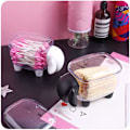 Miniatyrbillede 5 af 5: 2 stk. akryl Q-tip dispenser, badeværelsesbeholder opbevaringsboks, Q-tip vatpind beholder, makeup tilbehør, soveværelse pige bir