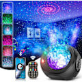 Miniatyrbillede 1 af 4: Galaxy Stjerneprojektor Lys Starlight Sky Natlys Loftsprojektor Lys Til Soveværelse Værelse Hjem, Farverigt Vandmønster Stjernehimmel Projektor