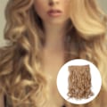 Miniatyrbild 6 av 9: 5 Clips Lång Lockig En-delad Hårförlängning Perukbit Traceless Clip In Falskt Hårbit 02#