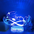 Miniatyrbild 1 av 7: Qinwei Anime Elektrisk Sonic Löpning Nattljus 3D Illusion Lamp med 16 Färger Fjärrkontroll för Pojkar Sovrum Nattljus Dekorationer -- Mönster H（