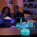 Miniatyrbilde 3 av 8: 3D nattlys, slottlampe (3 mønstre), 7 farger endringsdekorlampe med fjernkontroll, demp, timer, magiske gaver til gutt barn jenter jul bursdag