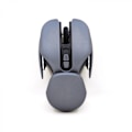 Miniatyrbilde 1 av 4: Oppladbar trådløs mus med 2,4 GHz Nano USB-mottaker, metallbase, ergonomisk optisk bærbar mus for PC, bærbar PC, datamaskin, nettbrett - sølvgrå