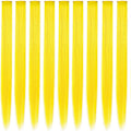 Miniatyrbilde 2 av 5: 9PCS Gule Hiar Extensions Princess Party Highlight Gule Hårextensions Fargede Hårextensions Clip in/On for Jenter og Barn Jenter Hårtilbehør (