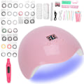 Miniatyrbild 4 av 11: Nagelkonst Kit Nagelborr Härdande Ljus Dekoration Rhinestones Nagel Fil Borr Bits Manikyr SetRose Röd