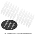 Miniatyrbilde 9 av 11: 240PCS Foldable Flat-Back Pointed Nail Tips Manicure Color Display Practice Tool (Transparent)