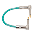 Miniatyrbilde 3 av 11: 6 stk gitarpatchkabel 6 tommer 6,35 mm rettvinklet lydkabel for effektpedal mikser forsterker elektriske gitarer basser cyan