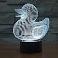 Miniatyrbilde 2 av 5: JUSTUP 3D Andelys Lamper Lampe Illusion Nattlys 7 Farge Endring Berøring Bryter Bord Dekorasjon Med Akryl Flat ABS Base（Stil 21）