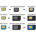 Miniatyrbild 2 av 2: SIM-kortsadapter KIT 9-pack (27 adaptrar totalt: Nano till Micro, Nano till Regular, Micro till Regular) med SIM-utdragare (vit)
