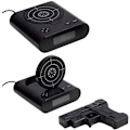 Miniatyrbillede 6 af 9: Target Wake UP vækkeur, kreativ skydealarm tilpasset 12 timers digitalt display til tunge sovende, nyhed gave til drenge piger (sort