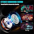 Pikkukuva 2 / 7: Peliheadset PS5 PS4 -kuulokkeet 7.1 Surround Sound -äänellä, pelikuulokkeet melunvaimennuksella, joustava mikrofoni RGB LED -valo muisti Ea