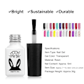 Miniatyrbillede 2 af 9: 6 ml No Wipe Top Coat Langvarig Base Coat Negle UV LED Gel Polish Lak