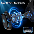 Miniatyrbilde 6 av 7: H-8 PC Gaming Headset for PS4, PS5, Controller, Xbox One Headset med stereolyd, Over Ear-hodetelefoner med støydempende mikrofon, L