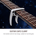 Miniatyrbild 2 av 11: Enhandsgrepp för gitarr med snabbväxling i metall för klassiska gitarrer, silver
