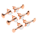Miniatyrbilde 3 av 11: 6 stk. gitar-stemmeskruer Tuning Set 1:18 Gear Ratio Helt lukket Elektriske gitarer Tilbehør med lite halehåndtak Antik messing