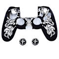 Miniatyrbillede 1 af 2: PS4-controller-skins, silikone-controller-cover-skin-beskytter-kompatibel /PS4 Slim/PS4 Pro-controller (tommelfingerhættegreb x 2)
