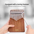 Miniatyrbillede 2 af 11: LINGTING 17-Key B-dur Kalimba Bærbar Tommelfingerklaver Pterocarpus Erinaceus Trælegeme