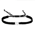 Miniatyrbilde 1 av 5: Wekity Hjerte Initial Armbånd for Kvinner Gaver Brev Hjerte Charm Armbånd Justerbar Håndlaget Tau Flettet Armbånd for Kvinner Tenåringsjenter,C