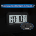 Miniatyrbild 5 av 6: Inomhustemperatur Digital väckarklocka, batteridriven, 12/24h display, lämplig för sovrum, badrum, skrivbord, smart klocka - Svart