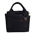 Miniatyrbillede 1 af 3: Kvinder Lærredstaske, Tote Taske Strandtaske Bento Tasker Håndtaske Skulder Cross Body Taske Damer Casual Chic Tasker, Sort