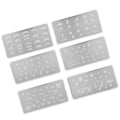 Pikkukuva 2 / 11: 6 kpl Kynsilakkalevysetti Ruostumaton Teräs DIY Manikyyri Suorakulmainen Malli Stencil