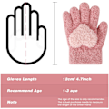 Miniatyrbilde 2 av 7: Vinterhansker for barn - Strikket, magiske, fullfingerhansker - Elastiske, varme, fleecefôrede, myke hansker for baby, småbarn, gutter og jenter (1-3 år)
