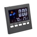 Miniatyrbild 3 av 5: Multifunktionell digital färgglad LCD-termometer hygrometer klocka larm snooze-funktion kalender
