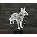 Miniatyrbillede 5 af 8: WJ 3D Hvalp Hund Fjernbetjening 16 Farve Natlys Illusion Akryl LED Bordlampe Sengelampe Børneværelse Skrivebord Dekoration Fødselsdag Gaver Legetøj til Børn