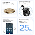 Pikkukuva 3 / 7: Langattomat nappikuulokkeet, Bluetooth V5.3 -kuulokkeet, vedenpitävät nappikuulokkeet, sisäänrakennetut mikrofonit, pitkäkestoinen toisto, korkealaatuinen stereokuuloke, melu
