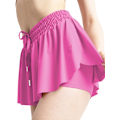 Miniatyrbild 1 av 6: Womens Flowy Shorts Athletic Running Shorts Workout Buterfly Shorts Cute Shorts (Röd)