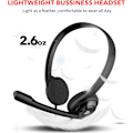 Miniatyrbilde 2 av 6: USB C-headset med mikrofon for bærbar telefon, hodetelefoner med støydempende mikrofon for datamaskin, On-Ear kablet kontorsamtale C