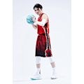Miniatyrbillede 4 af 5: Herre Basketball Trøjer og Shorts Team Uniformer med Lommer Træningsdragt Uniformer  rød—6XL