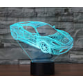 Miniatyrbilde 4 av 8: WJ 3D Luksusbil Fjernkontroll 16 Farger Nattlys Illusjon Akryl LED Bordlampe Sengelampe Barn Soverom Skrivebord Dekor Bursdagsgaver Leke for Barn