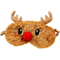 Miniatyrbild 1 av 7: Söt Rensa Sovmask, Mjuk Plysch Ögonbindel Rolig Nyhet Jul Rudolph Sovmask Ögonlock för Barn Flicka