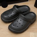 Miniatyrbillede 1 af 5: Træsko Mules Mesh Hurtigtørrende Åndbar Letvægtsslippers Slip On Havesko til Kvinder Mænd-Sort(42/43 EU)