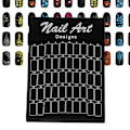 Miniatyrbillede 6 af 10: 50 stk. Neglekunst Falske Spidser Diagram Display Board Palet Negletips Polsk Gel Farvekort (Sort)