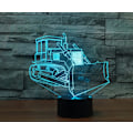 Miniatyrbilde 3 av 8: 3D Bulldozer Bil Fjernkontroll 16 Farge Nattlys Illusjon Akryl LED Bordlampe Sengelampe Barn Soverom Skrivebord Dekor Bursdagsgaver Leker for Barn