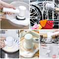 Miniatyrbillede 6 af 6: Elektrisk Spin Scrubber Elektrisk Rengøringsbørste Ledningsfri Power Scrubber med 5 Udskiftelige Børstehoveder Håndholdt Power Shower Scrubber