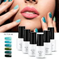 Miniatyrbillede 3 af 10: 6 stk. 7ml Neglelak Glitter Glans Soak Off Langvarig UV LED Gel Polish Manicure (RCTC6-06)