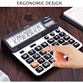 Miniatyrbillede 4 af 5: Lommeregner med store knapper, Philley stort LCD-display 14 cifre Desktop Check&Correct elektronisk lommeregner (CT-9240C)