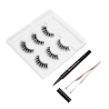 Pikkukuva 4 / 11: Itseliimautuva Eyeliner - Vesipohjainen Eyeliner - Tekokarvat - Pinsetit - Meikkityökalusarja (E69 Musta Laatikko)