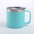 Miniatyrbild 1 av 4: Kaffe Mugg, 12oz Kaffe Mugg Mjölk Mugg 304 Rostfritt Stål Foder för Familj Utomhus Camping (Grön)