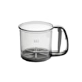 Miniatyrbilde 1 av 5: Melsikt, sikt for baking, melsikt med håndpresset design, 3 kopp kapasitet fint mesh kjøkkensikt verktøy (grå sikt)