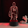 Miniatyrbillede 1 af 7: Qinwei Basketball Player Natlampe 3D Illusion LED Lampe med Fjernbetjening Bedste Fødselsdag for Sports Elsker --- A1（Sort Sæde）