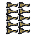 Miniatyrbild 7 av 11: Gitarr plektrumskydd Klassisk Anti Scratch Plate Skyddande Instrument Tillbehör Fågel Typ Fenix Mönster 10 st Guld